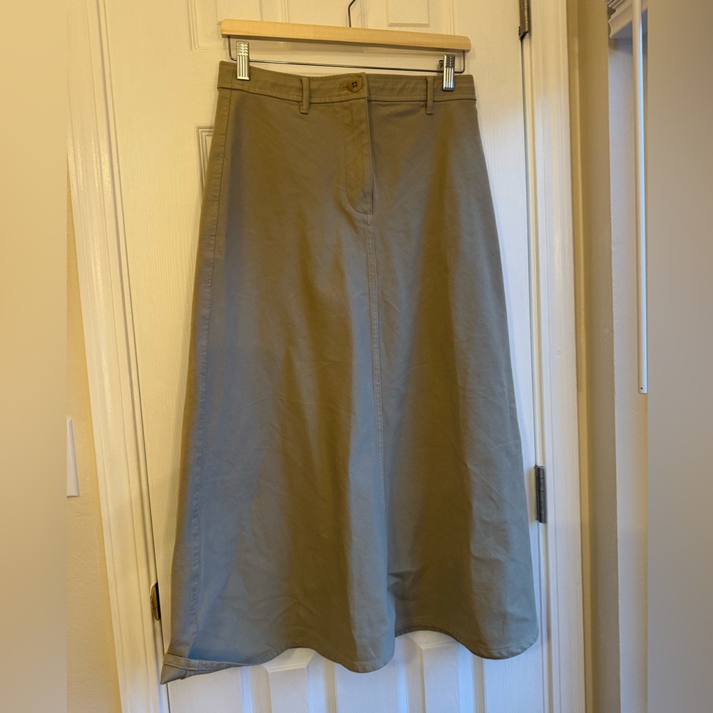 Aritzia Wildred Tan Maxi A-Line Skirt